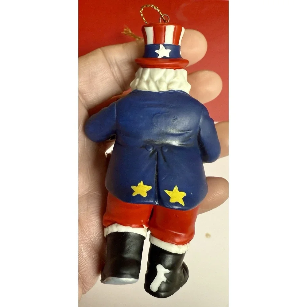 Danbury Mint Santas Around the World‎ Christmas Ornament USA Uncle Sam Santa